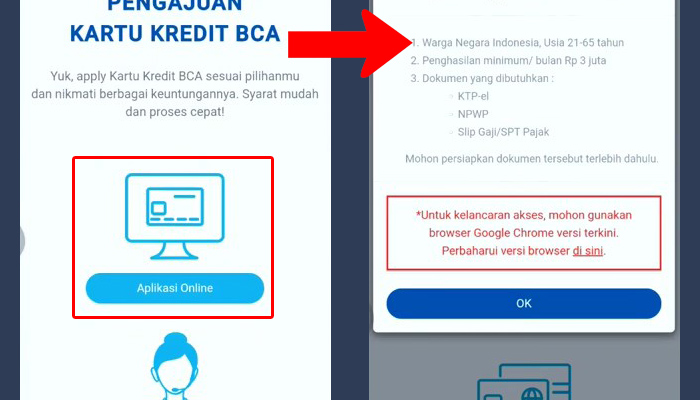 bca mobiel aplikasi online - ok