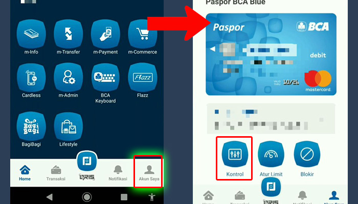 bca mobile akun saya - kontrol