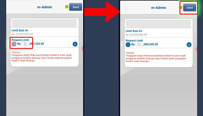 bca mobile naikan limit kartu kredit bca - send