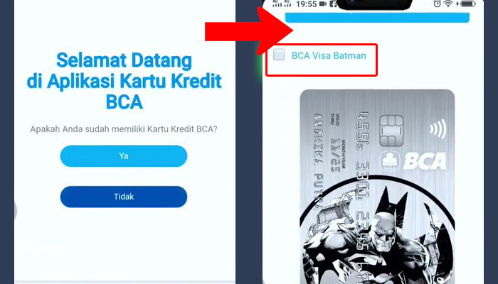 bca mobile sudah memiliki kartu kredit bca - bca visa batman