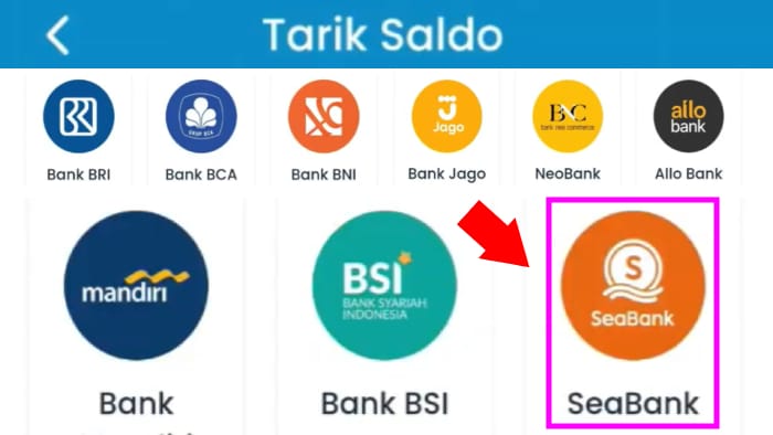 beberapa pilihan bank untuk narik saldo dari aplikasi qiosfin