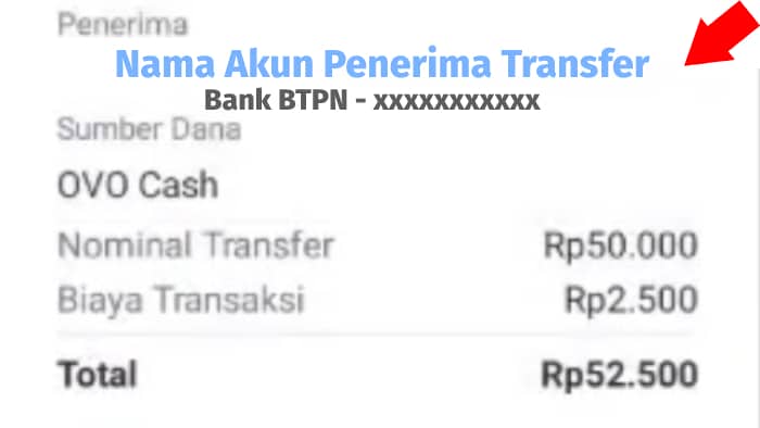 cek data penerima transfer jenius