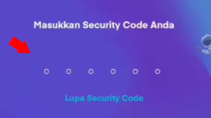 input security code untuk mengakses ovo