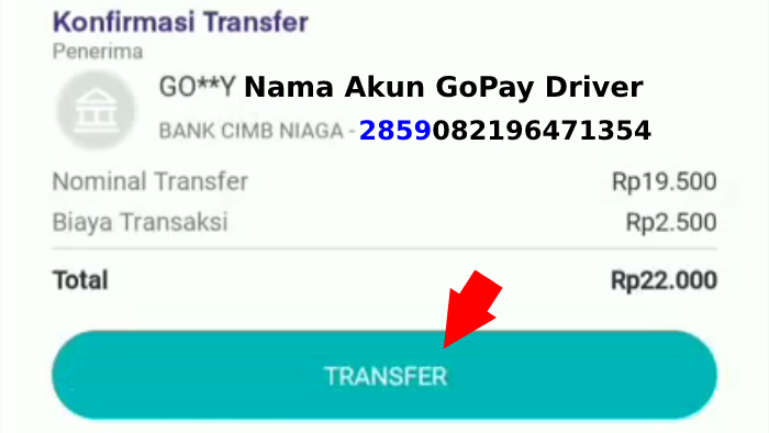 konfirmasi transfer ovo ke cimb niaga gopay driver