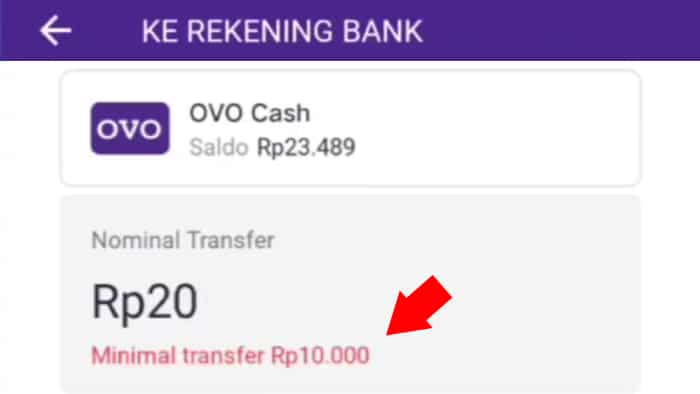 minimal transfer di aplikasi ovo