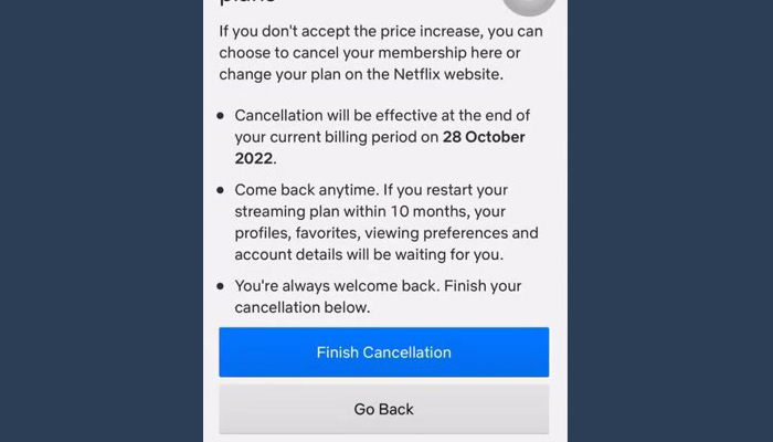 netflix finish cancellation