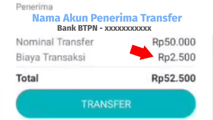 perhatikan ada biaya transaksi dari ovo ke bank btpn jenius