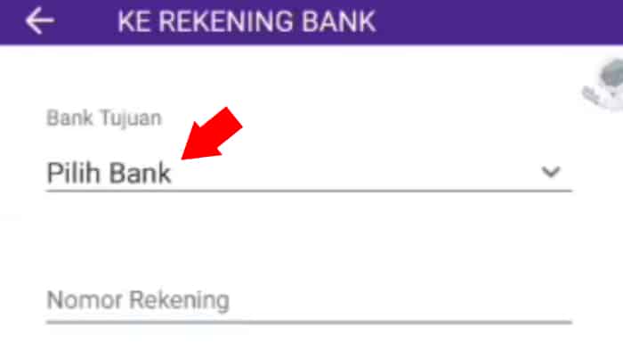 pilih bank dulu untuk transfer ke rekening bank jenius