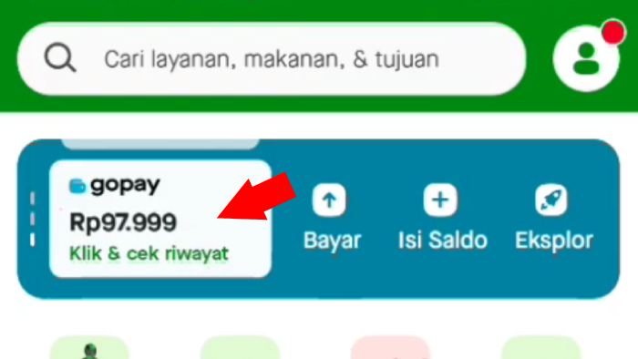 saldo akhir GoPay setelah transfer dari ovo masuk