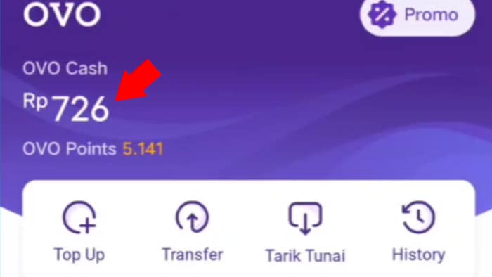 sisa saldo ovo setelah transfer ke rekening bank