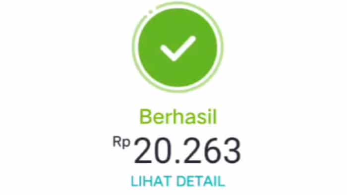 status transfer ovo berhasil senilai 20263