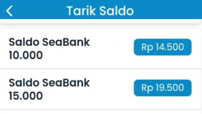 tarik saldo seabank 10000 15000