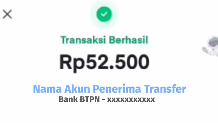 transaksi berhasil dari ovo ke rekening bank btpn