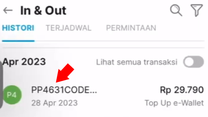 contoh kode masuk yang dikirim oleh paypal telah masuk ke e card jenius