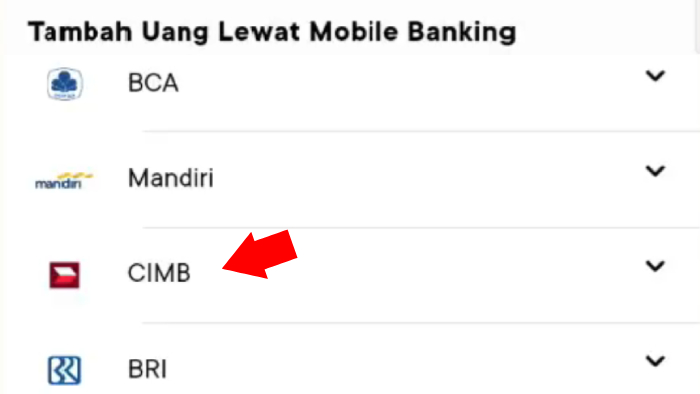 contoh menambah saldo bank jago via cimb niaga