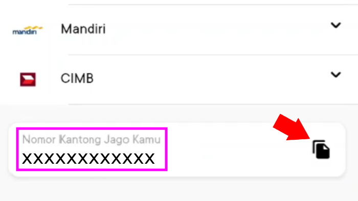 copy nomor kantong jago