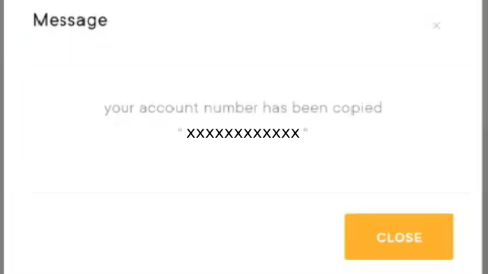 pesan dari aplikasi bank jago ketika nomor rekening di copy