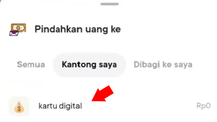 pindahkan uang ke kartu digital bank jago