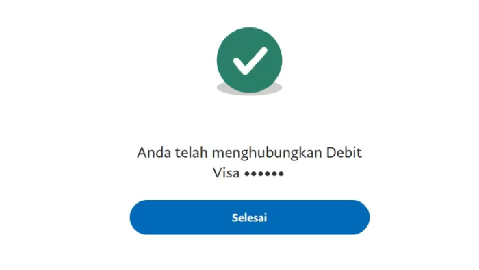 status berhasil menghubungkan kartu digital bank jago