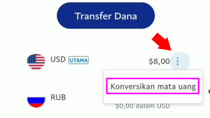 tap 3 icon titik lalu konversikan mata uang