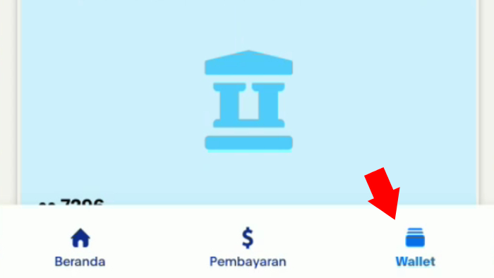 tap menu wallet yang ada di bagian bawah aplikasi paypal