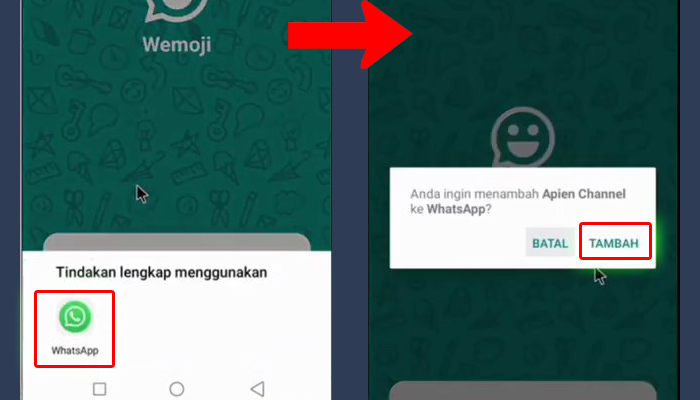 wemoji whatsapp - tambah