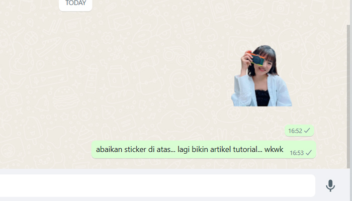 whatsapp web kirim stiker