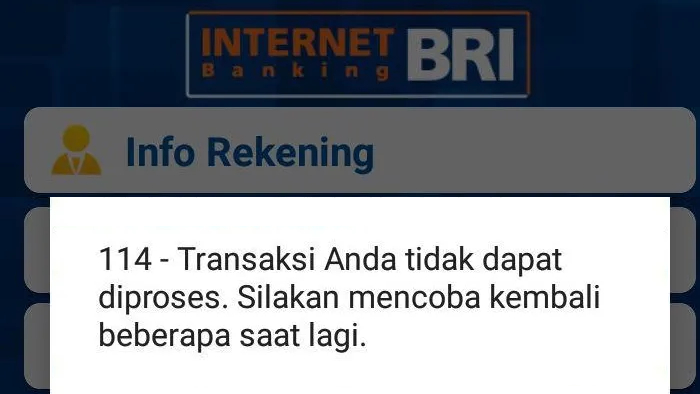 error 114 membuat transaksi kamu tak bisa diproses