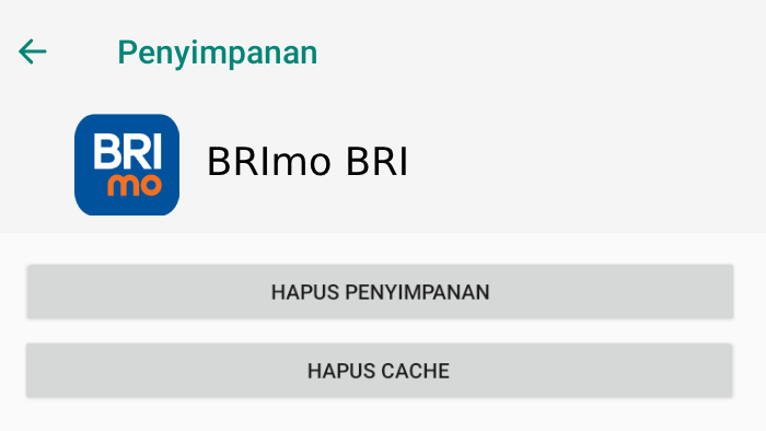 hapus cache brimo bri