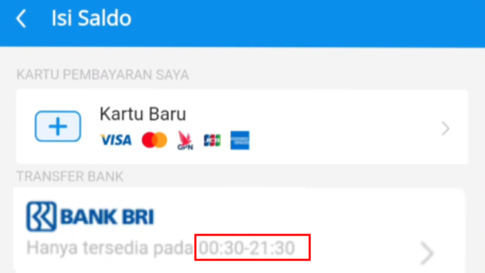 ketentuan bri untuk jam online transfer