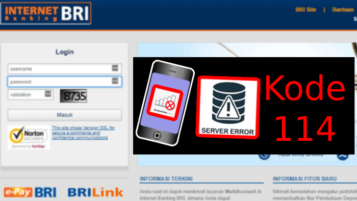 Kode Error Internet Banking BRI 114