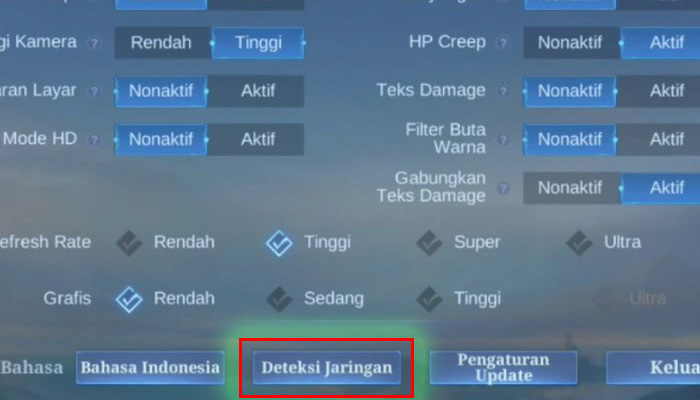 mobile legends deteksi jaringan