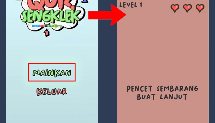 quiz sengklek mainkan