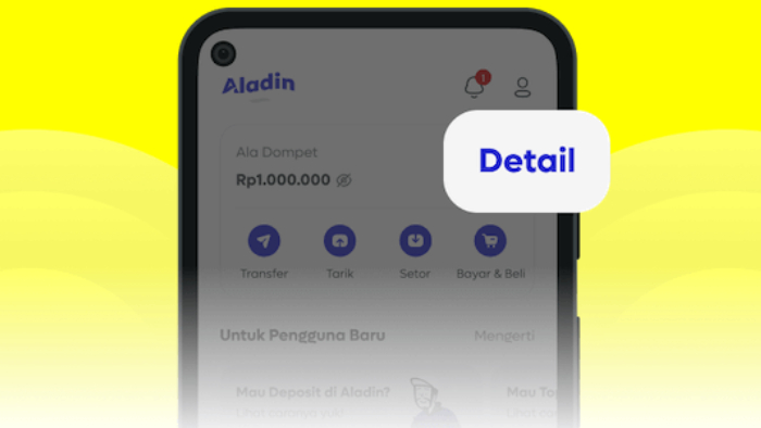 tap menu detail pada aplikasi aladin