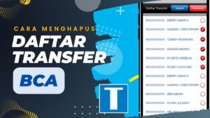 Cara Menghapus Daftar Transfer BCA