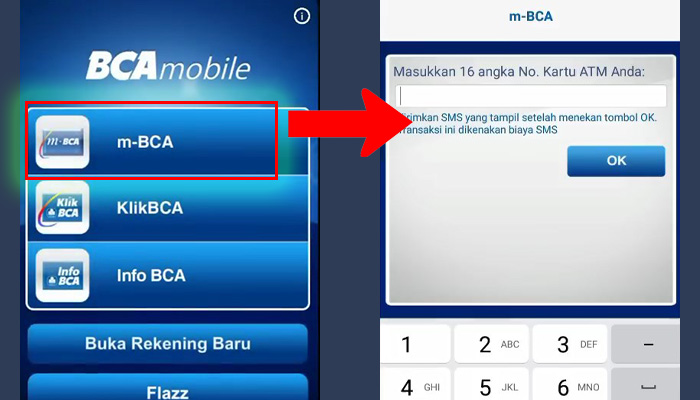 bca mobile m-bca - nomor kartu atm