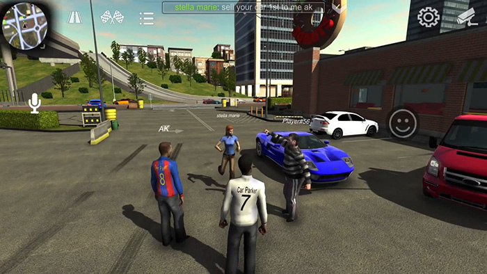car parking multiplayer berinteraksi dengan player lain