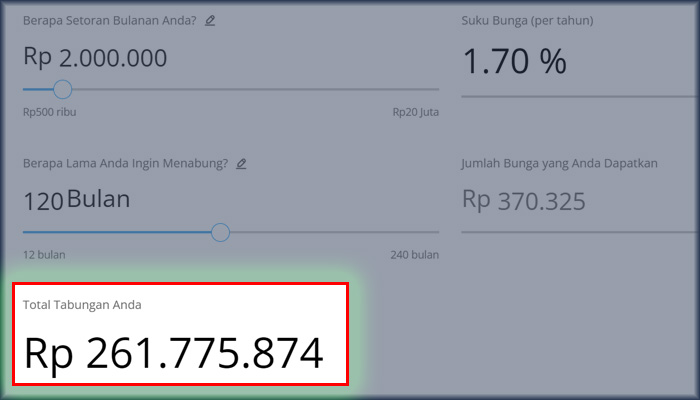 kalkulator tabungan berjangka bca total tabungan