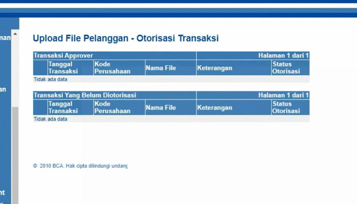 klikbca bisnis otorisasi transaksi