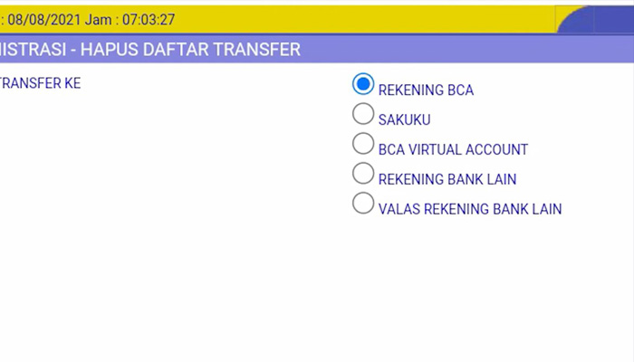 klikbca transfer ke