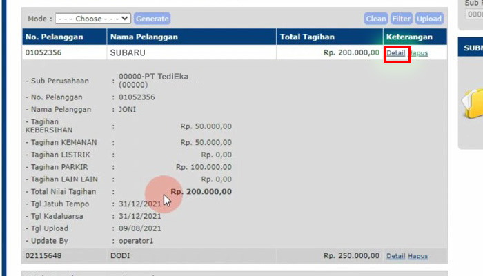 va converter detail billing