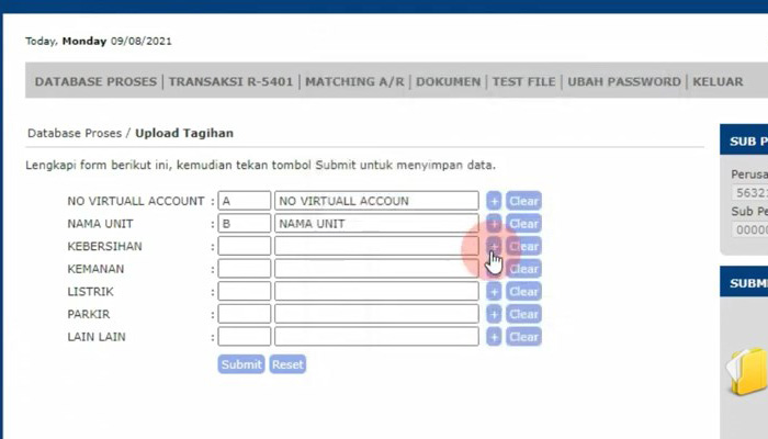 va converter upload tagihan