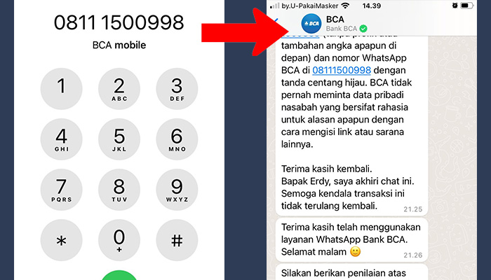 whatsapp halo bca