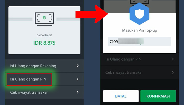 Grab Driver Isi Ulang Dengan PIN