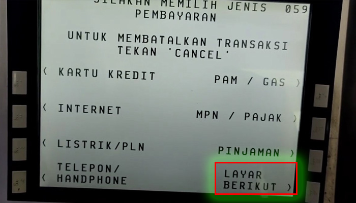 atm bca layar berikutnya
