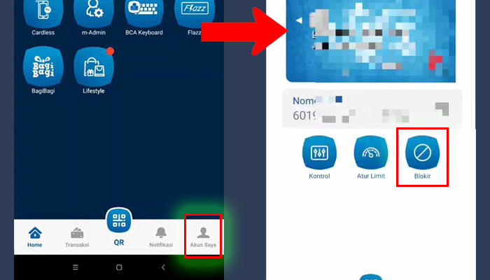 bca mobile akun saya - blokir kartu