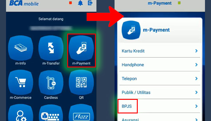 bca mobile m-payment - bpjs