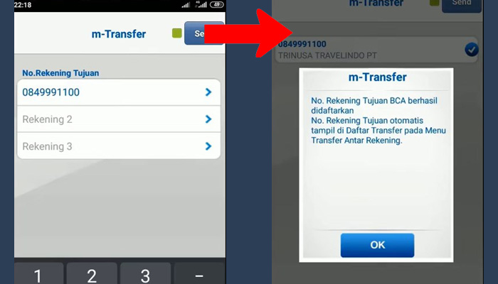 bca mobile nomor rekening tujuan