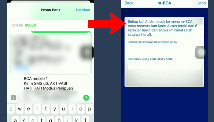 bca mobile sms - kode akses