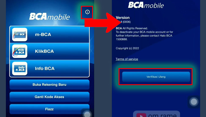 bca mobile tanda seru - verifikasi ulang